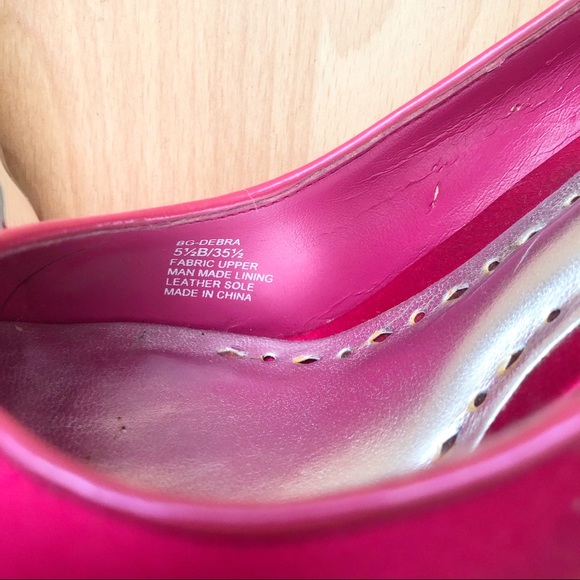 BCBGirls Debra hot pink satin pumps sz 5.5 - Picture 9 of 10